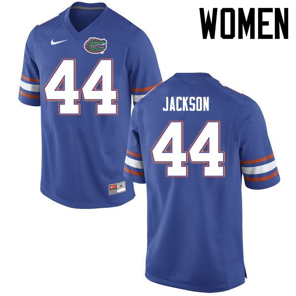 NCAA Florida Gators Rayshad Jackson Women's #44 Nike Blue Stitched Authentic College Football Jersey HZP5864LH